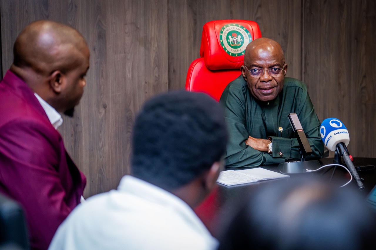 Governor Alex Otti listening during the project discussion